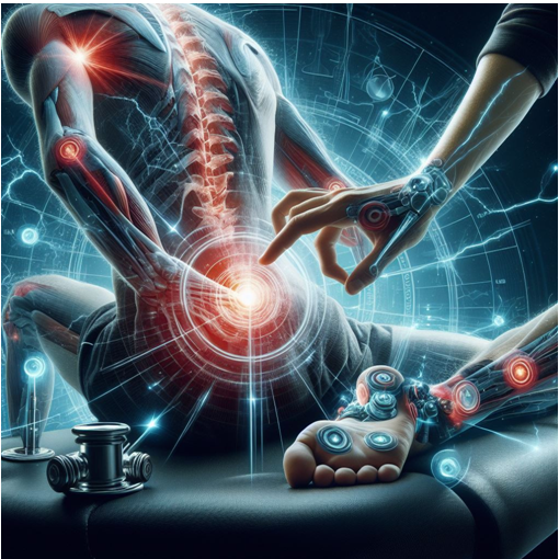 Imagem ilustrando pontos importantes no corpo para fisioterapia